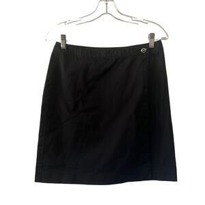 Ann Taylor Black Casual Wrap Skirt Woman Size 6 Above Knee
